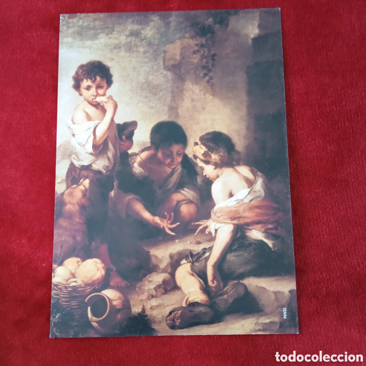 Coleccionismo: Murillo,Lamina Dos ni&ntilde;os comiendo mel&oacute;n y uvas - Foto 11