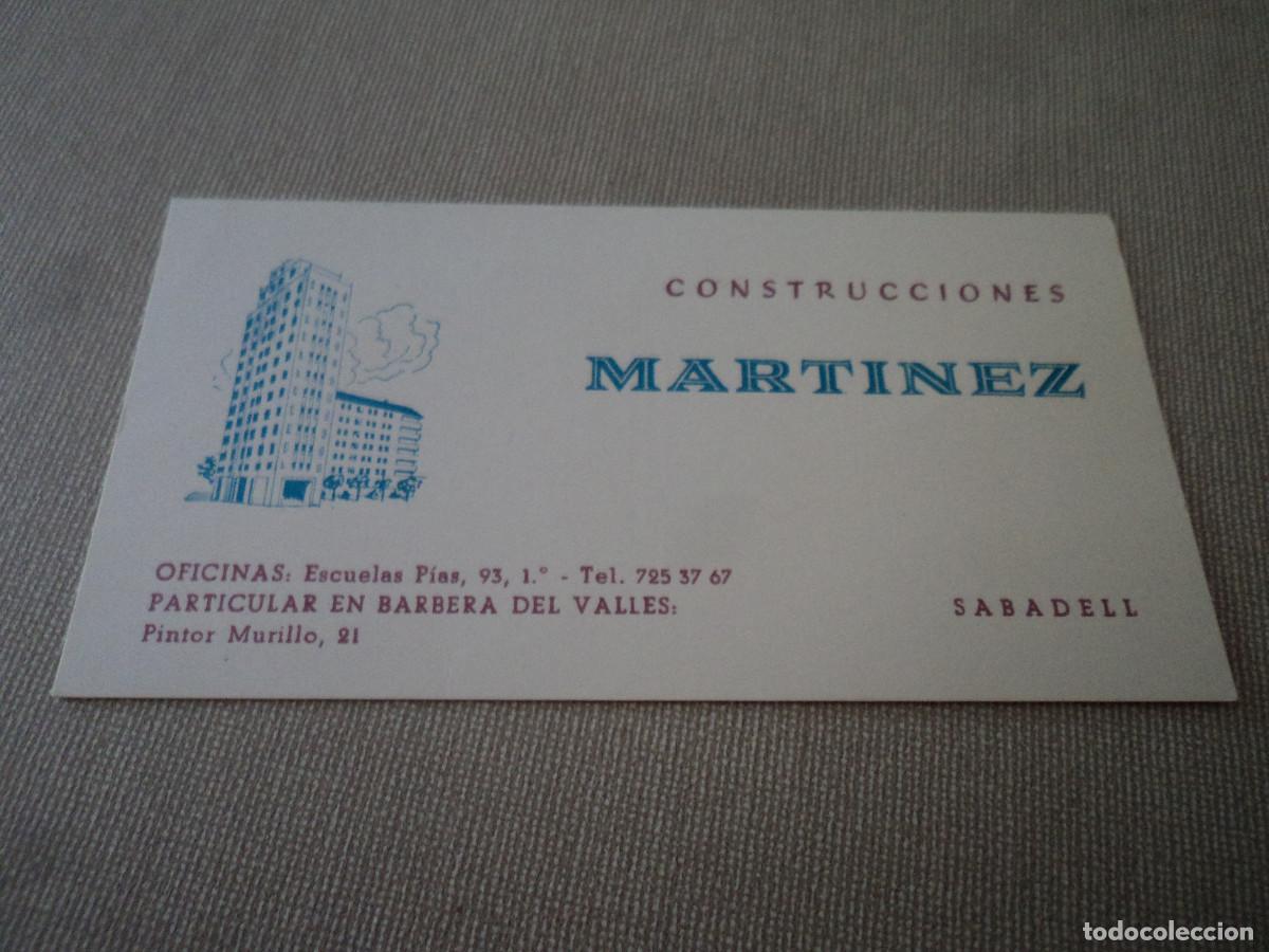 Sammelleidenschaft Papier: tarjeta de construcciones martinez, barbera del valles y sabadell