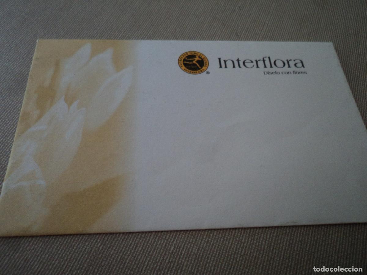Sammelleidenschaft Papier: sobre vacio interflora, diselo con flores