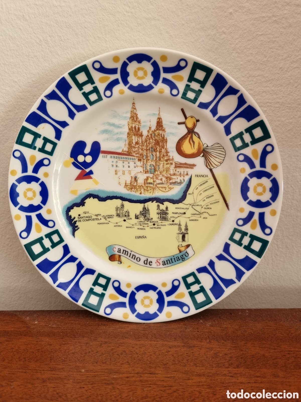 Coleccionismo: Plato porcelana Elyca. Camino de Santiago. A&ntilde;o Xacobeo'93.