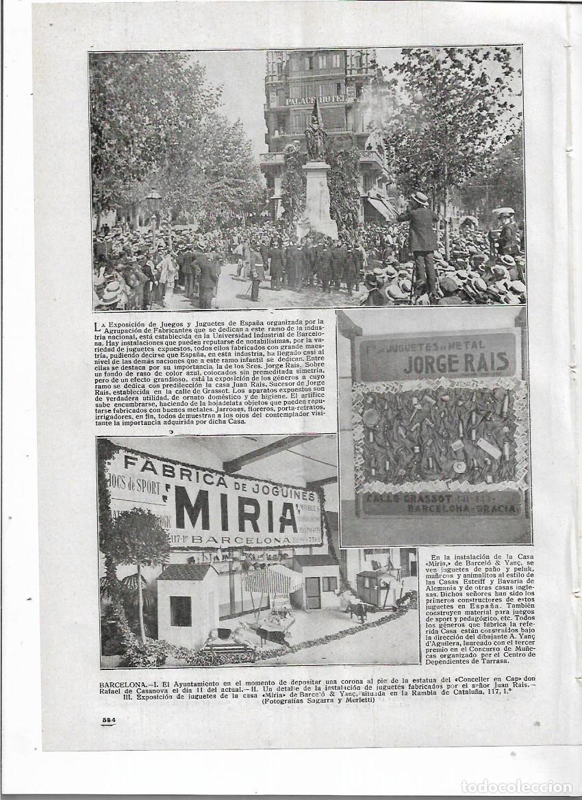 Colecionismo: A&Ntilde;O 1916 RECORTE PRENSA JOGUINES FABRICA JUGUETES MIRIA JUGUETES DE METAL JORGE RAIS BARCELONA