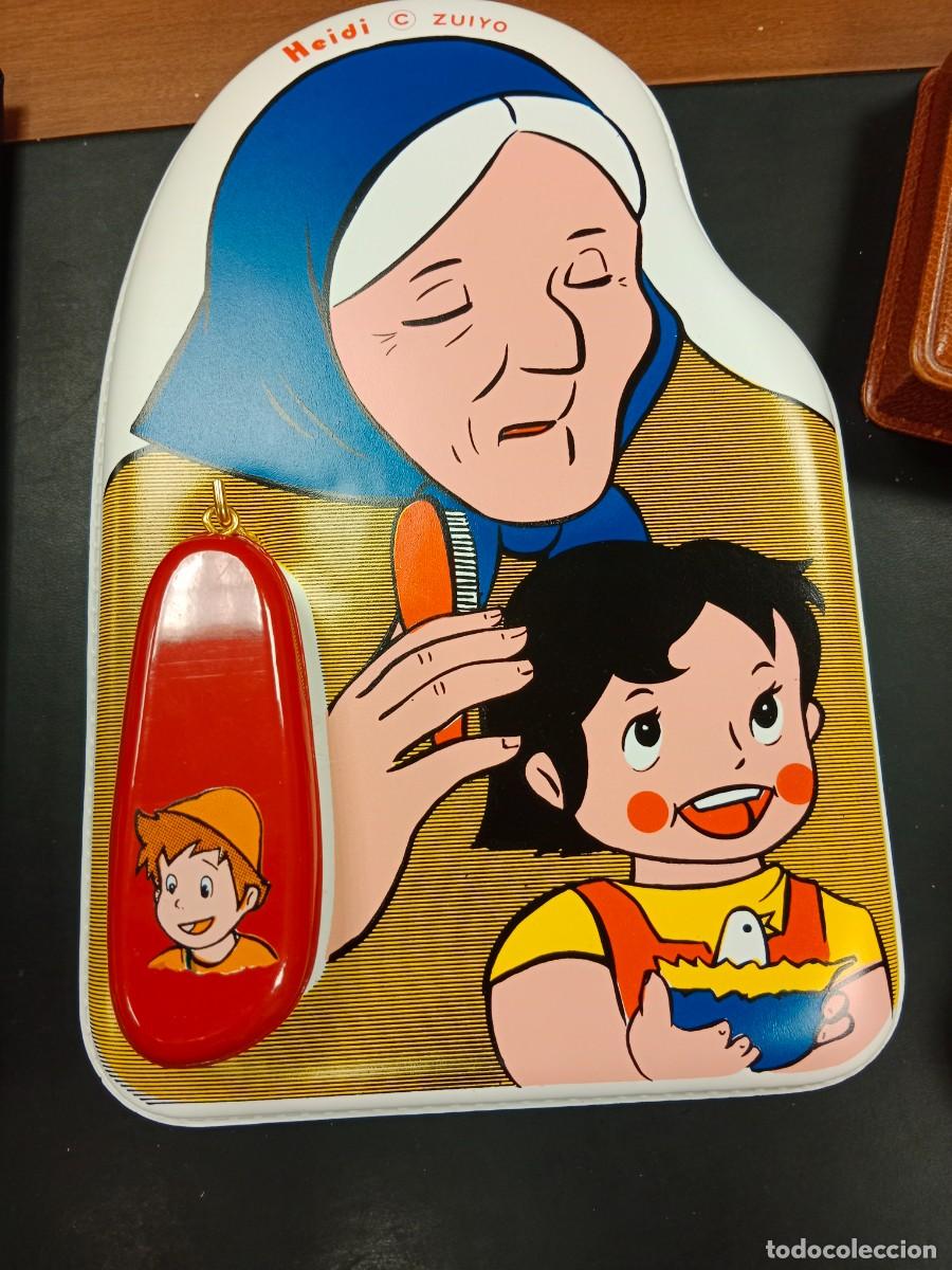 Coleccionismo: ZUIYO - HEIDI - PORTACEPILLO Y CEPILLO - ORIGINAL A&Ntilde;OS 70 - NUEVO