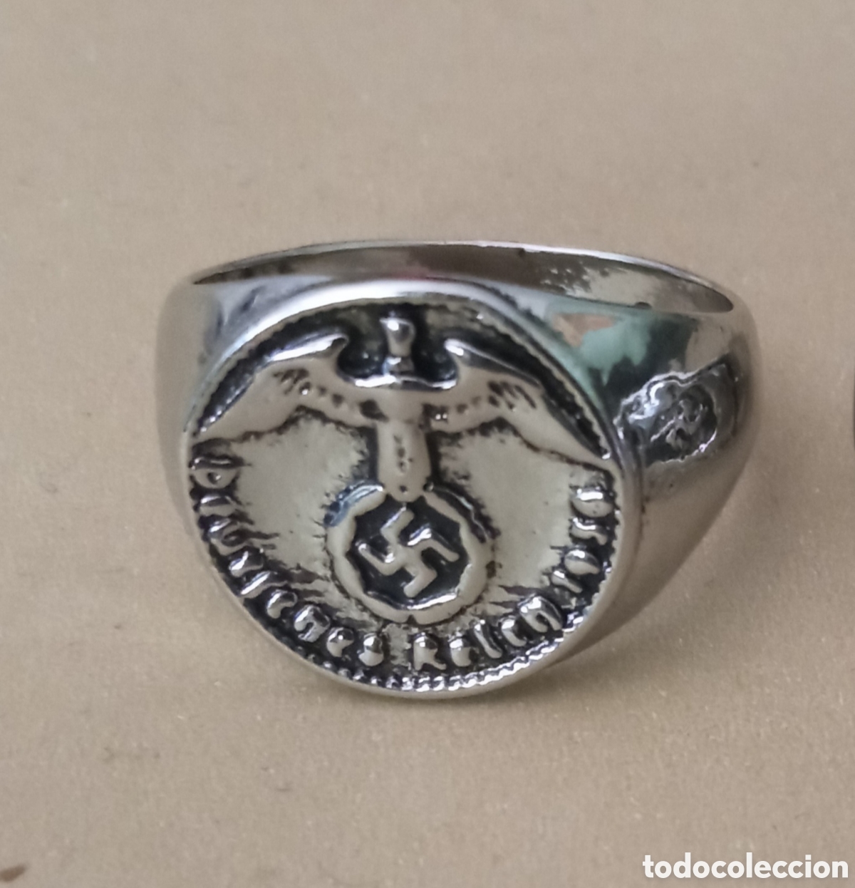 Coleccionismo: ANILLO SELLO MILITAR WAFFEN SS. SELLO AGUILA. TERCER REICH. WWI WWII.