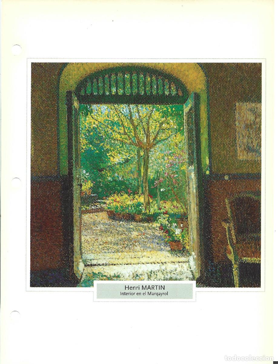 Coleccionismo: HENRI MARTIN. INTERIOR EN EL MARQAYROL. LAMINA FICHA PLANETA DeAGOSTINI 2006
