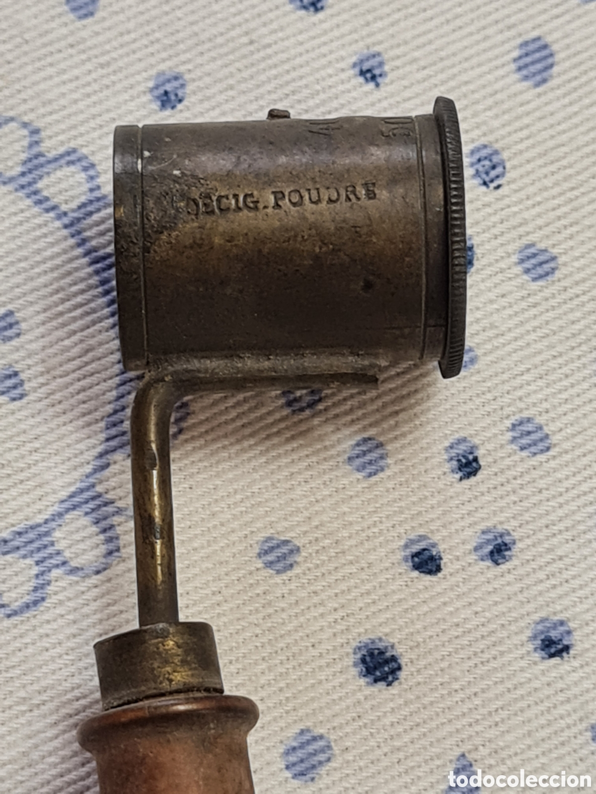 Coleccionismo: Antiguo cargador de polvora - Foto 3