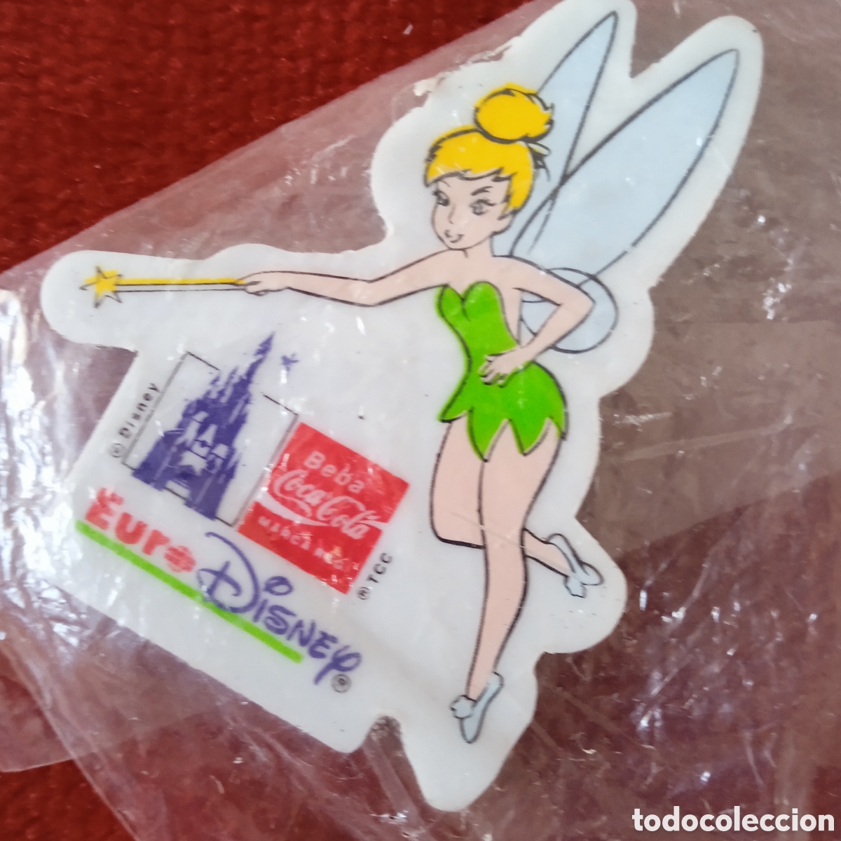 Coleccionismo: Im&aacute;n Campanilla Disney.Coca cola 90 - Foto 1
