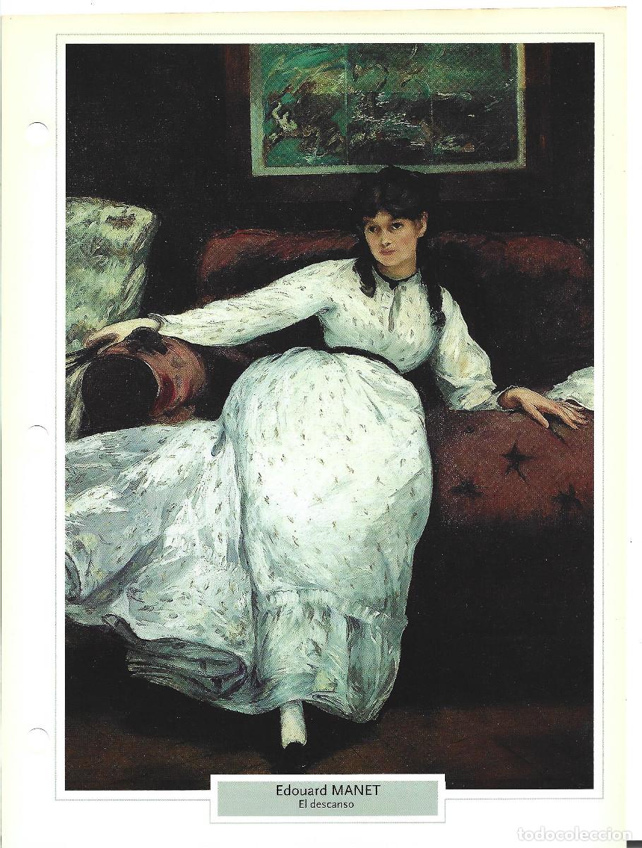 Coleccionismo: EDOUARD MANET. EL DESCANSO. L&Aacute;MINA FICHA PLANETA DeAGOSTINI 2006