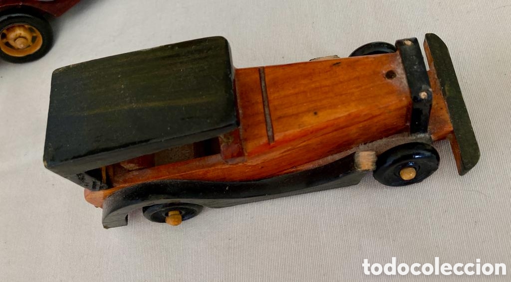 Coleccionismo: Antiguos 4 coches en madera - Foto 6