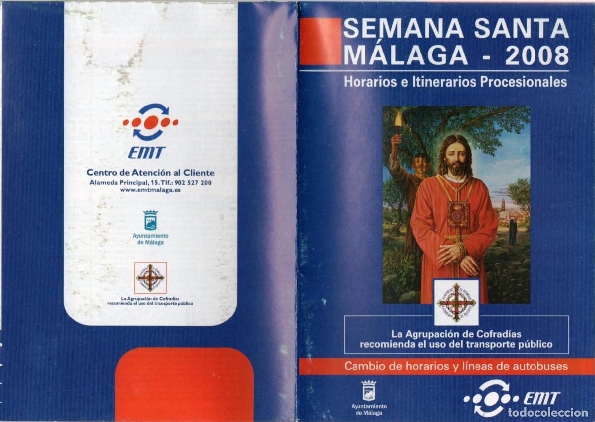 Coleccionismo: Itinerario/Programa Semana Santa M&aacute;laga 2008 - Foto 1