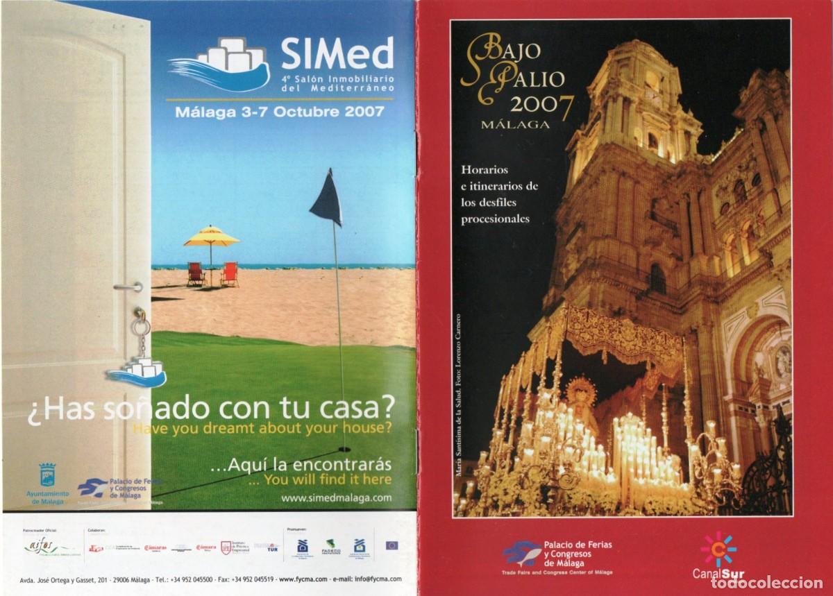 Coleccionismo: Itinerario/Programa Semana Santa M&aacute;laga 2007 - Foto 1