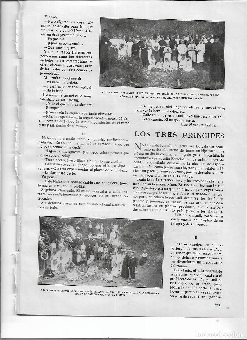 Sammelleidenschaft Papier: A&Ntilde;O 1919 RECORTE PRENSA BARCELONA CENTRO SOCIAL DE BELEN EXCURSION ERMITA SAN CIPRIANO Y STA JUSTINA