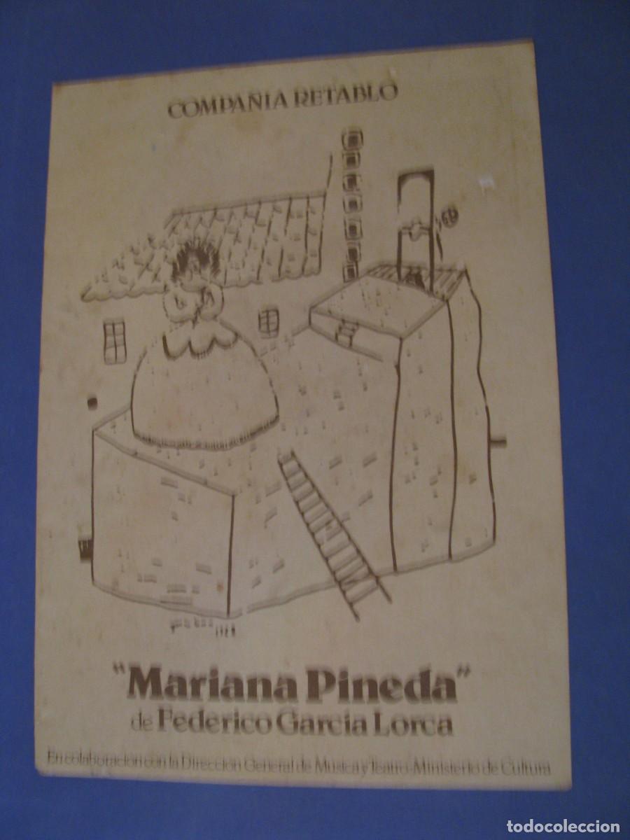Coleccionismo: MARIANA PINEDA DE FEDERICO GARCIA LORCA. COMPA&Ntilde;IA RETABLO. 21X15 CM.