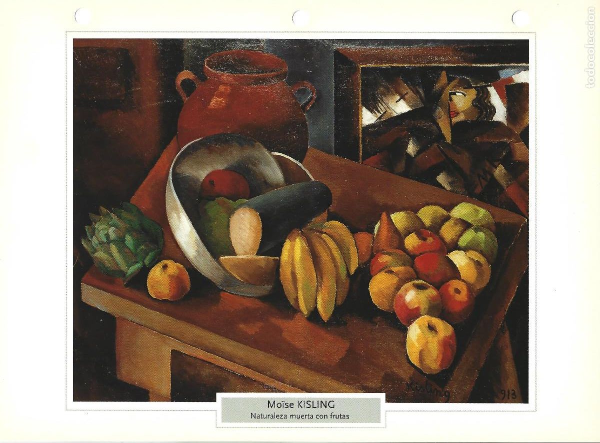 Coleccionismo: MO&Iuml;SE KISLING. NATURALEZA MUERTA CON FRUTAS. L&Aacute;MINA FICHA PLANETA DeAGOSTINI 2006