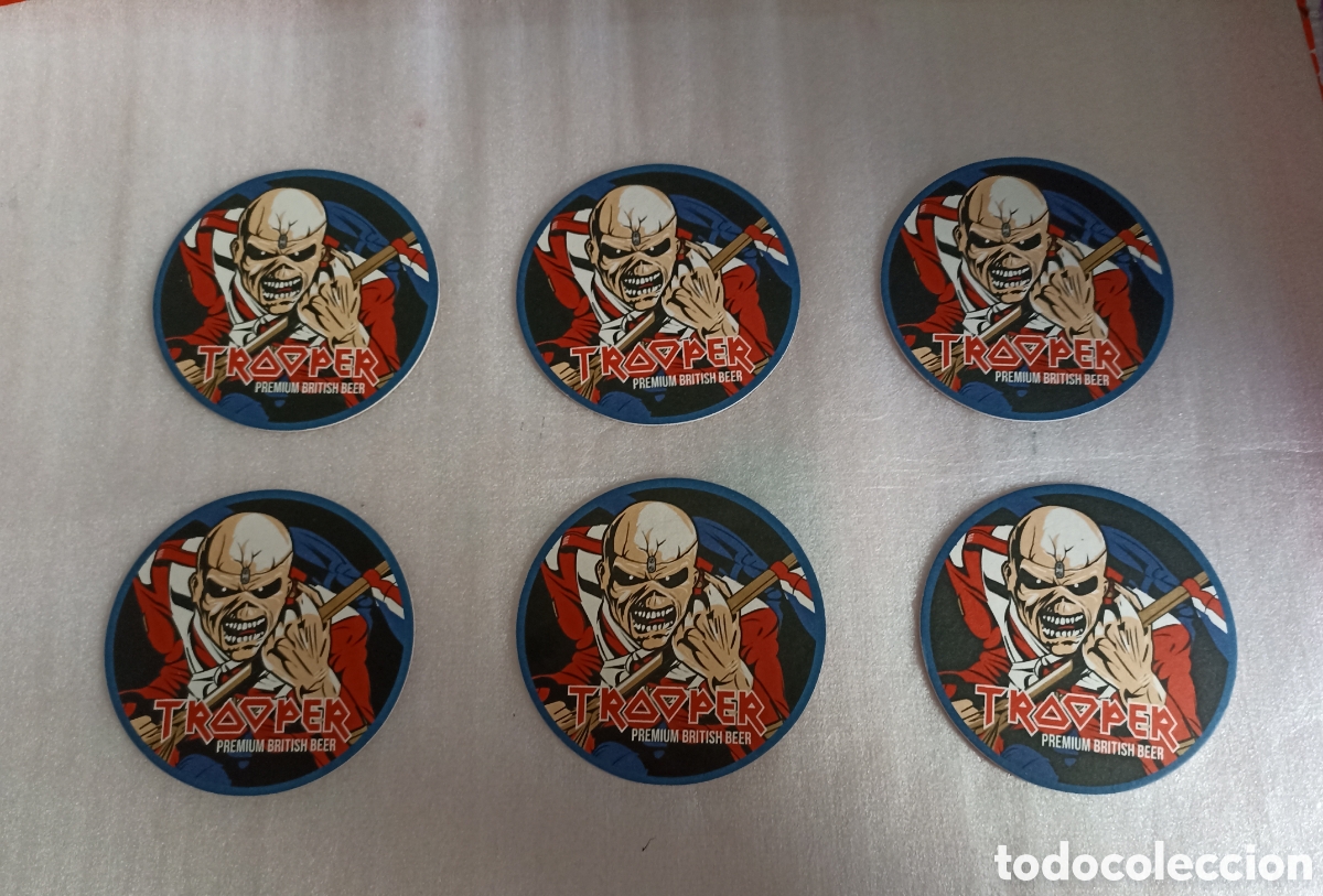 Coleccionismo: 6 posavasos Iron Maiden - Foto 1