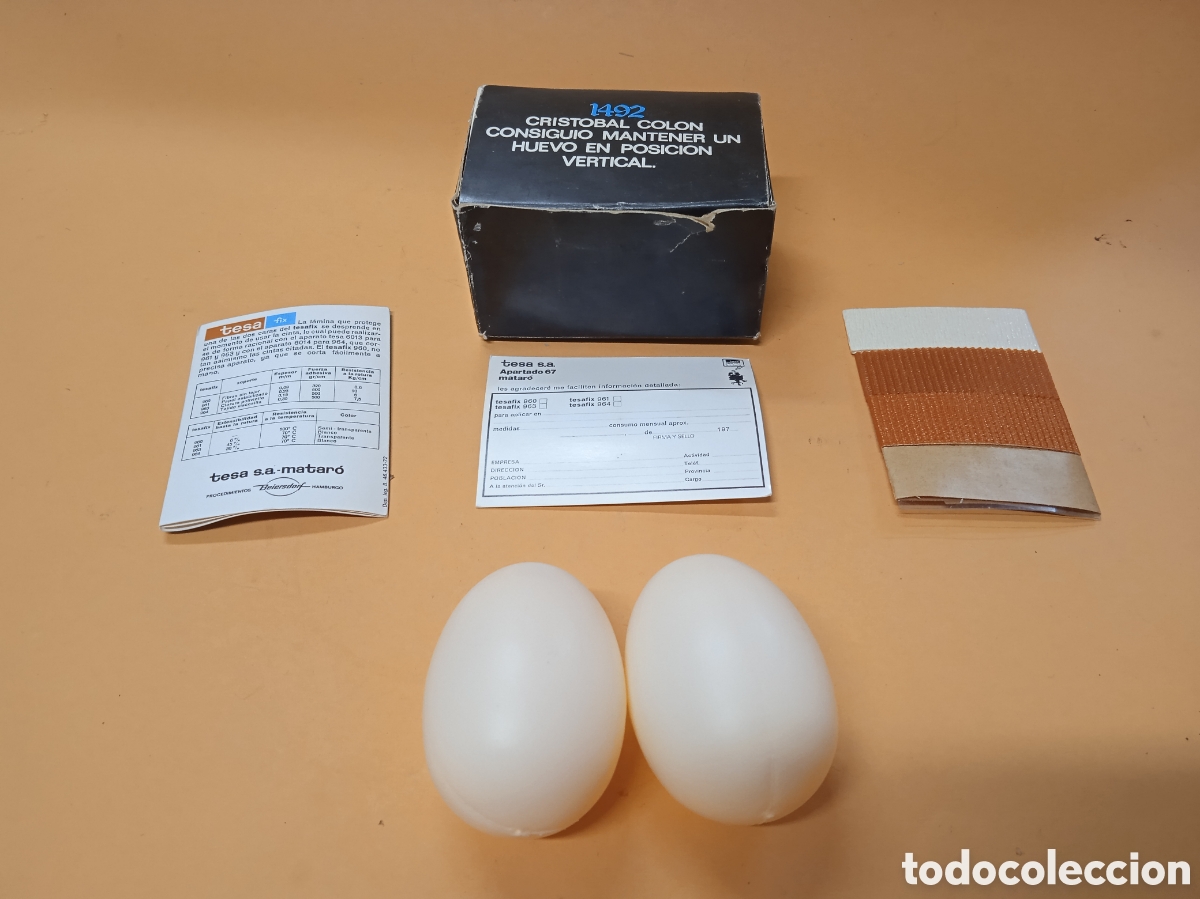Coleccionismo: Art&iacute;culo publicitario Tesa s.a matar&oacute; huevos Cristobal Col&oacute;n