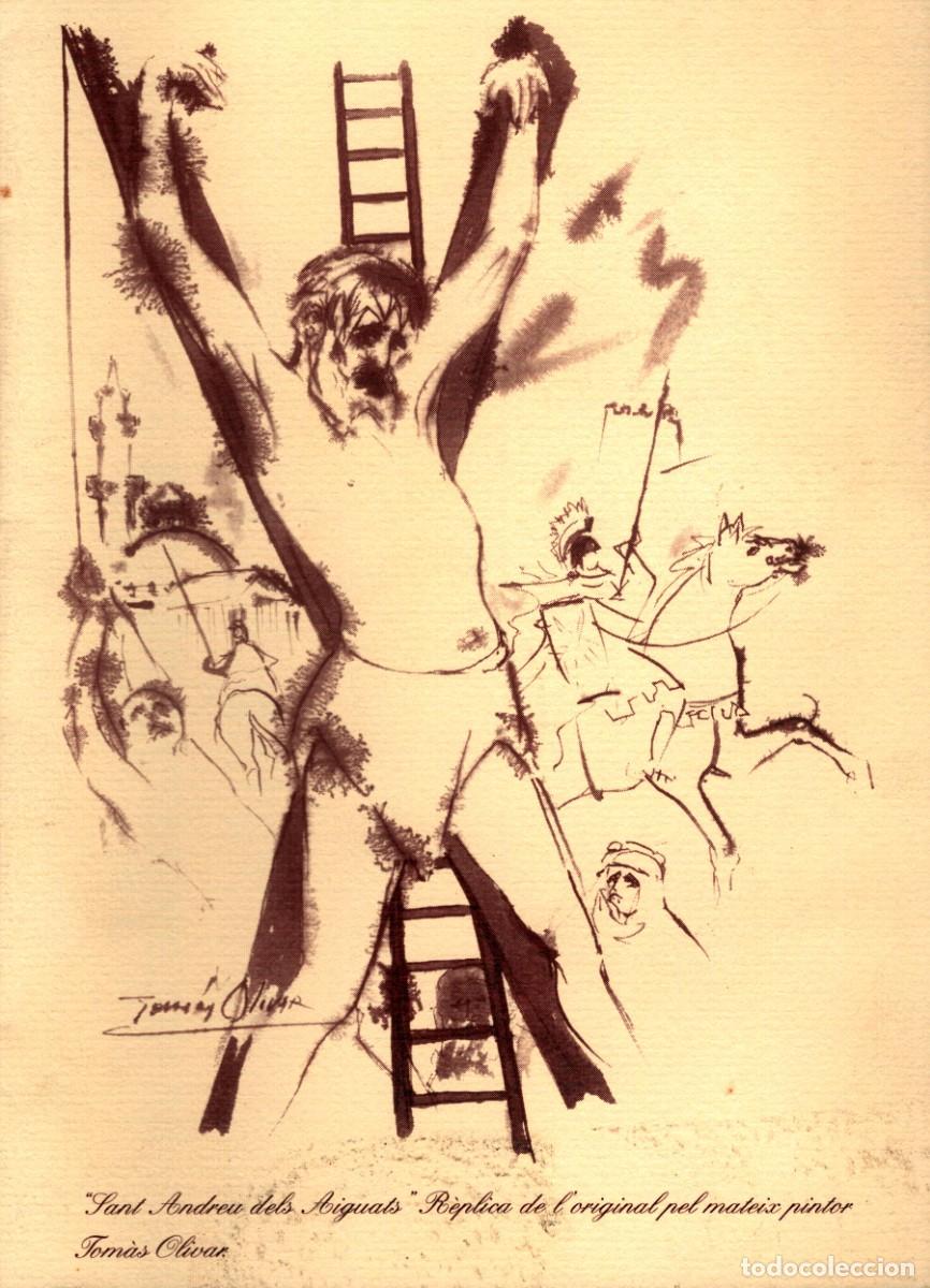 Coleccionismo: sant Andreu dels Aiguats R&eacute;plica de l'original pel mateix pintor Tom&agrave;s Olivar Arboli 1995