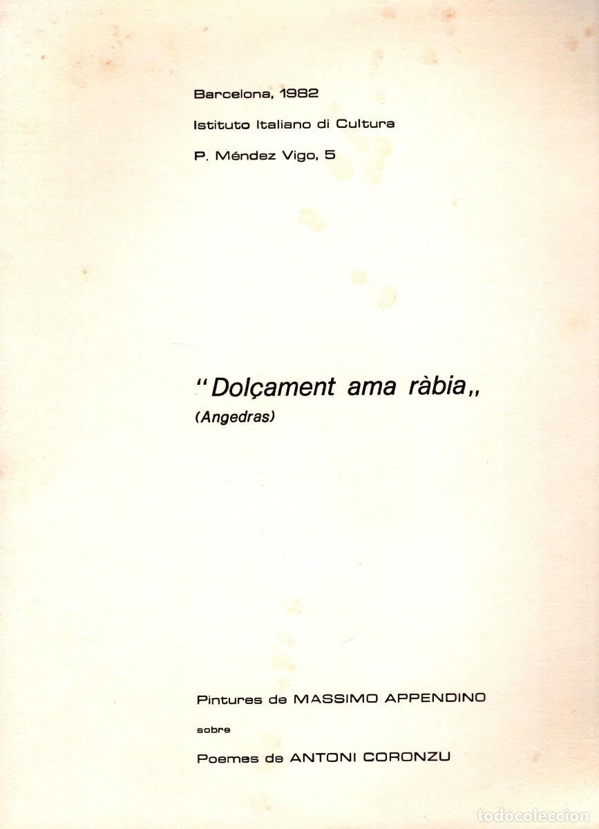 Colecionismo: Barcelona 1982 dol&ccedil;ament ama r&agrave;bia Angedras pintures massimo appendino sobre antonio coronzu