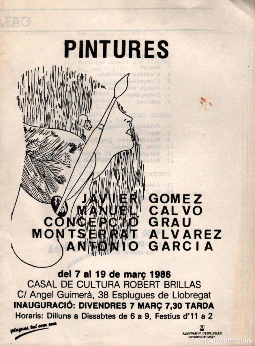 Coleccionismo: Pintures javier Gomez Manuel Calvo Concepci&oacute; Grau Montserrat Alvarez y Antonio Garcia 1986
