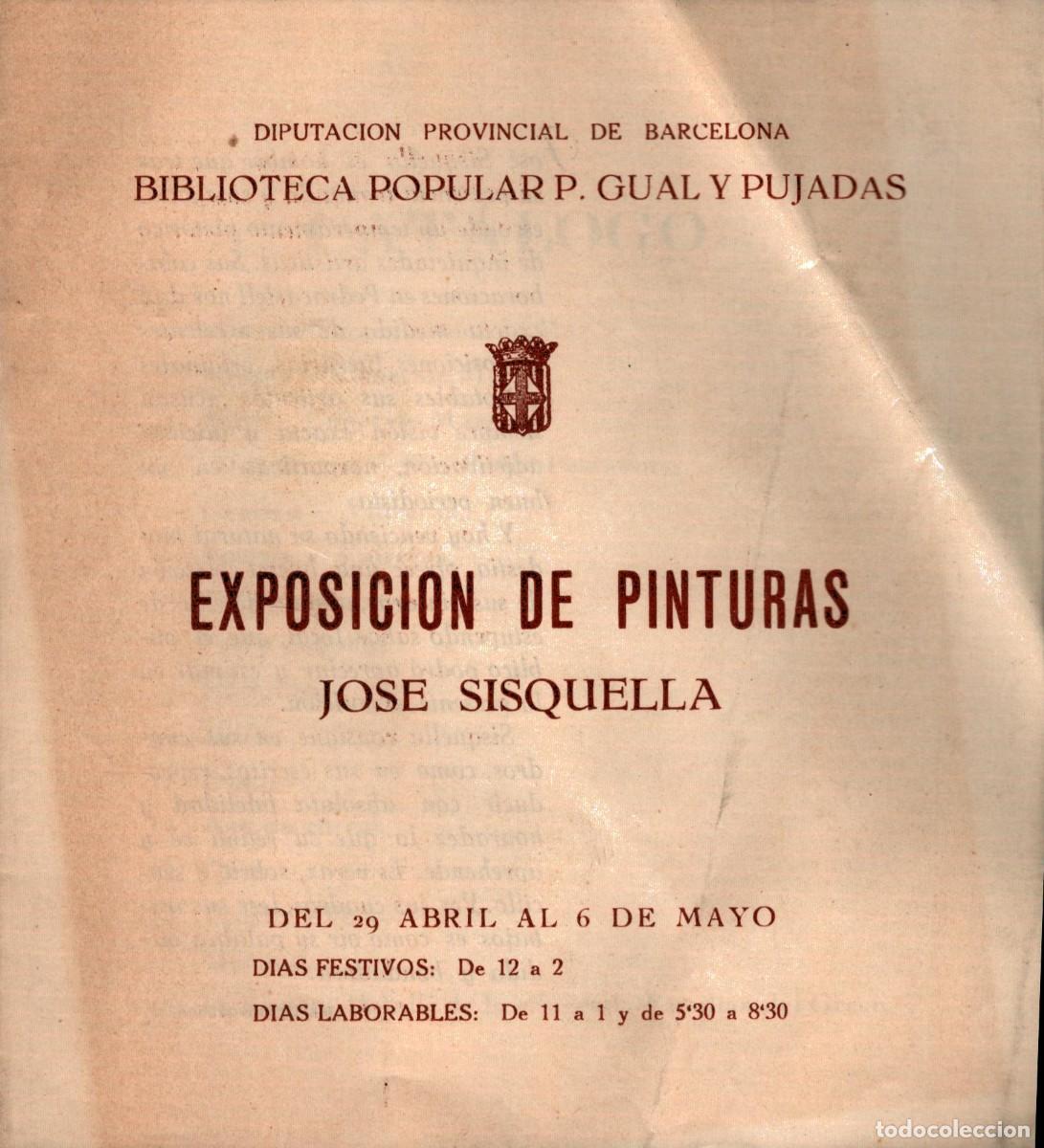 Coleccionismo: Biblioteca popular p. Gual y Pujadas exposici&oacute; Jos&eacute; Sisquella Barcelona