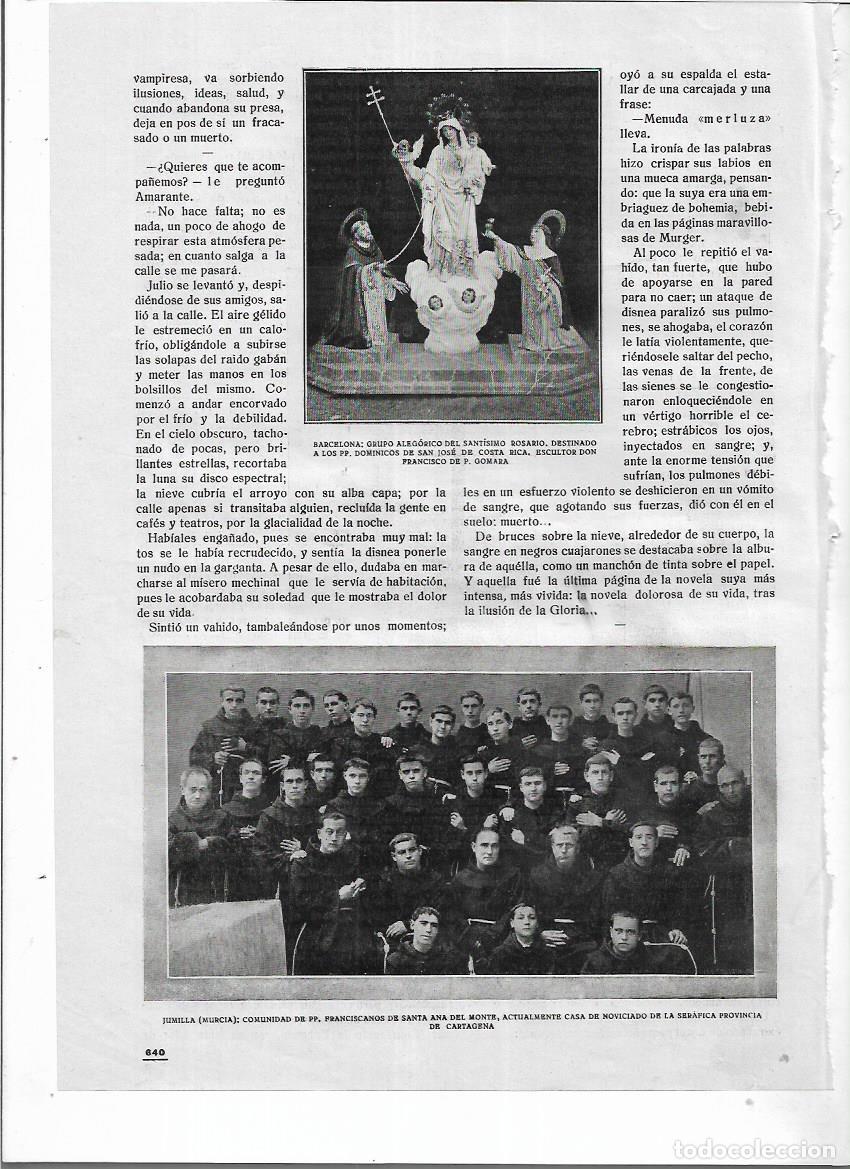 Collectionnisme: A&Ntilde;O 1919 RECORTE PRENSA JUMILLA MURCIA COMUNIDAD PADRES FRANCISCANOS DE SANTA ANA DEL MONTE