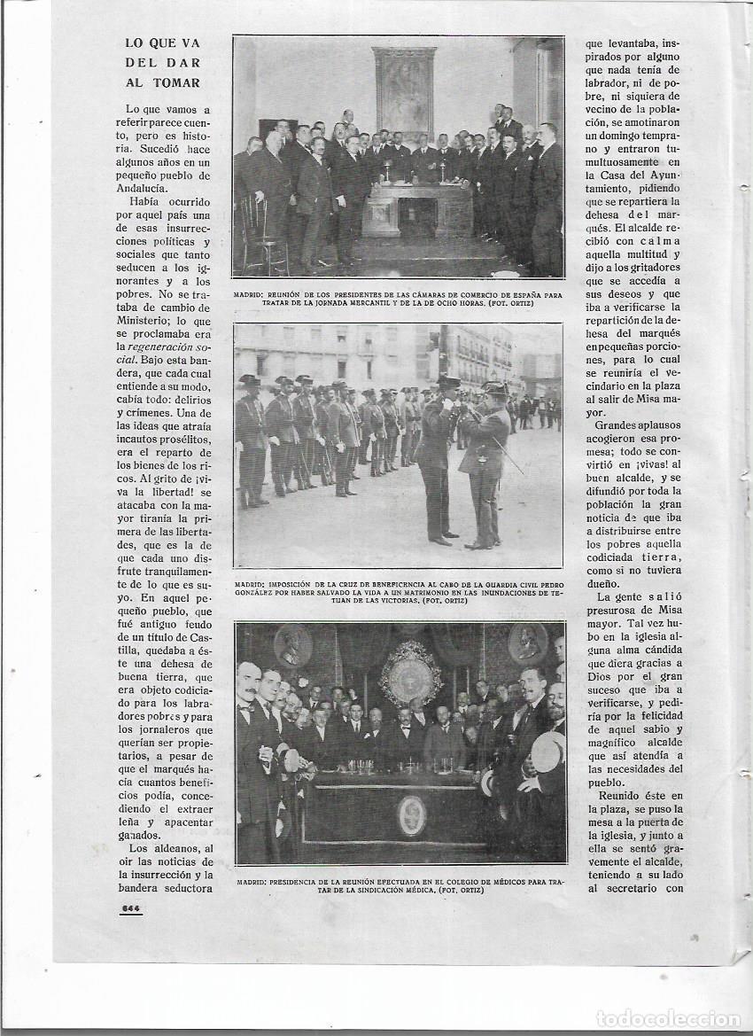 Collecting paper: A&Ntilde;O 1919 RECORTE PRENSA MADRID IMPOSICION CRUZ BENEFICENCIA PEDRO GONZALEZ CABO GUARDIA CIVIL