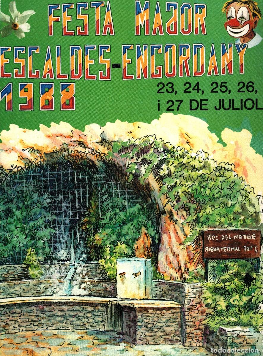 Coleccionismo: programa festa major escaldes engordany 1988
