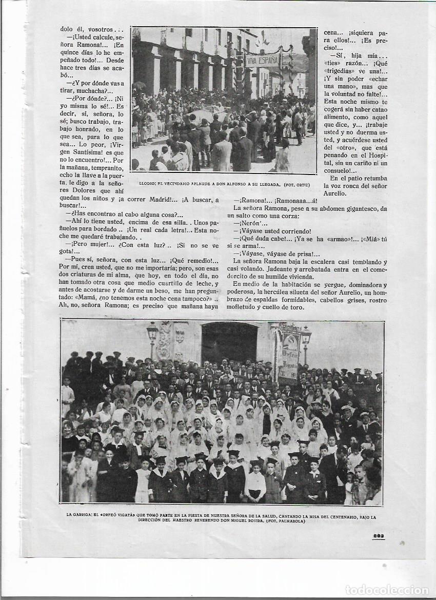 Collecting paper: A&Ntilde;O 1919 RECORTE PRENSA LA GARRIGA ORFEO VIGATA EN LAS FIESTAS VIRGEN DE LA SALUT MISA CENTENARIO