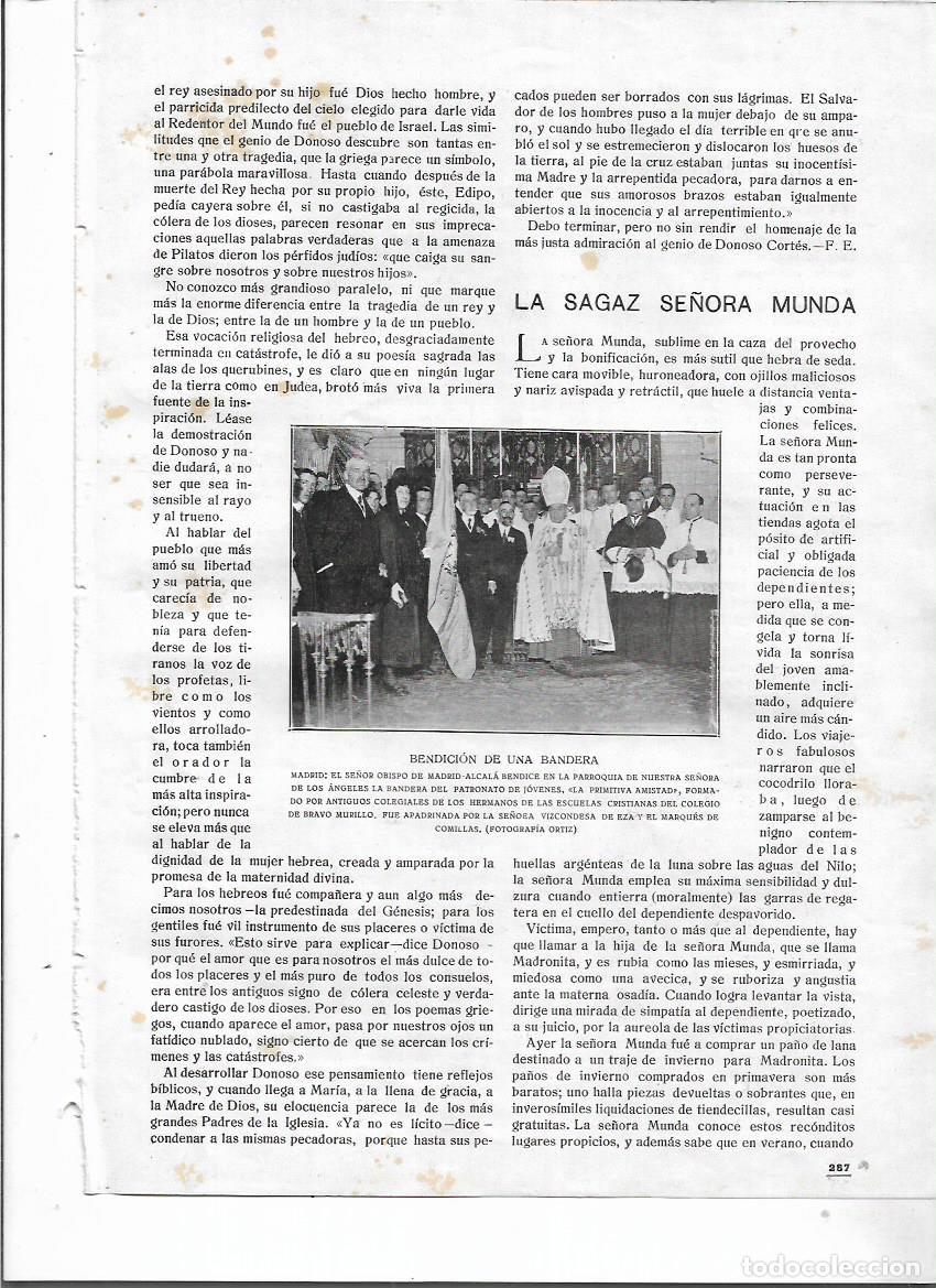 Collecting paper: A&Ntilde;O 1919 RECORTE PRENSA MADRID BENDICION BANDERA PATRONATO DE JOVENES LA PRIMITIVA AMISTAD