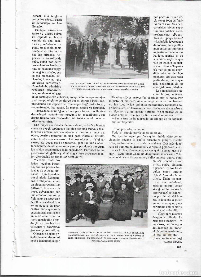 Collecting paper: &Ntilde;O 1919 RECORTE PRENSA ZARAGOZA JUANA SALAS DE GIMENEZ DESPUES CONFERENCIA FEMINISMO SALON FUENCLARA