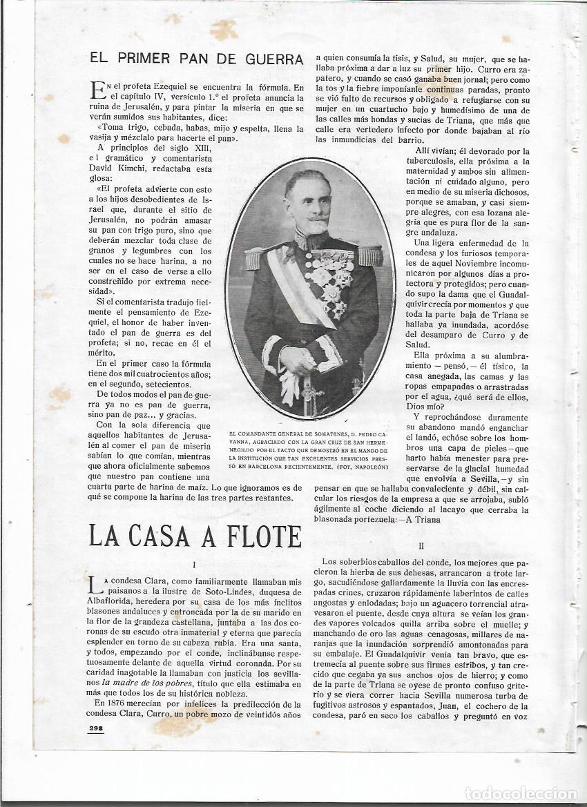 Colecionismo: A&Ntilde;O 1919 RECORTE PRENSA PEDRO CAVANNA COMANDANTE GENERAL SOMATEN GRAN CRUZ DE SAN HERMENEGILDO