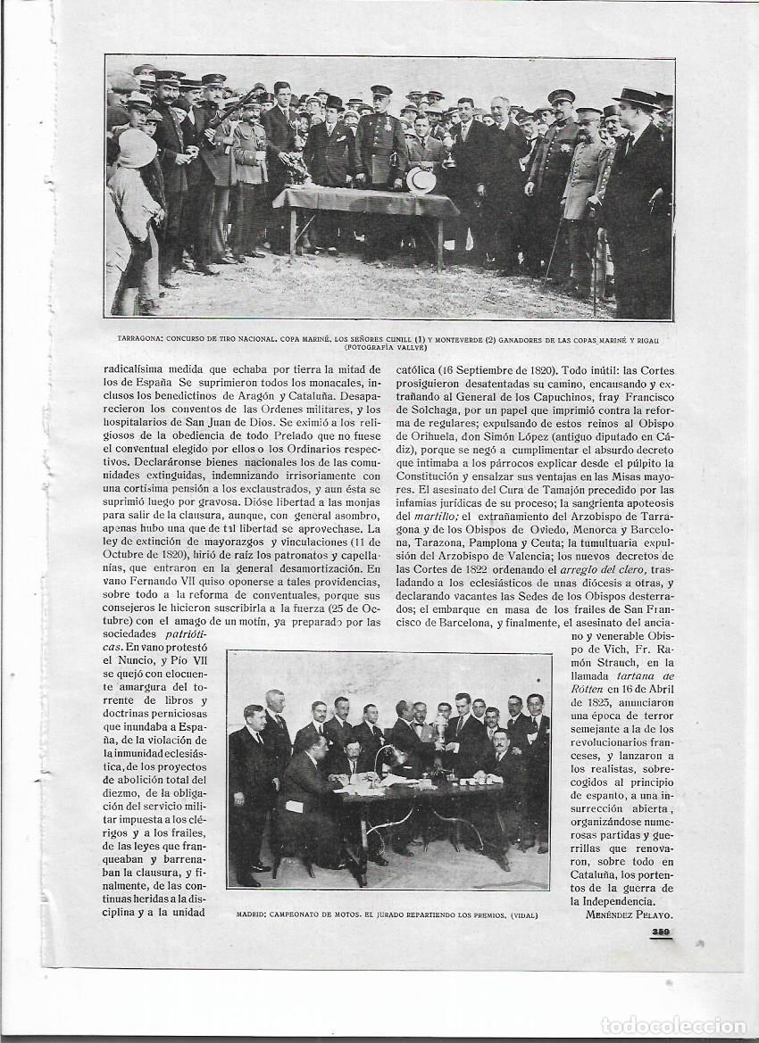 Coleccionismo: A&Ntilde;O 1919 RECORTE PRENSA TARRAGONA COPA MARINE DE TIRO GANADAORES SR CUNILL Y MONTEVERDE