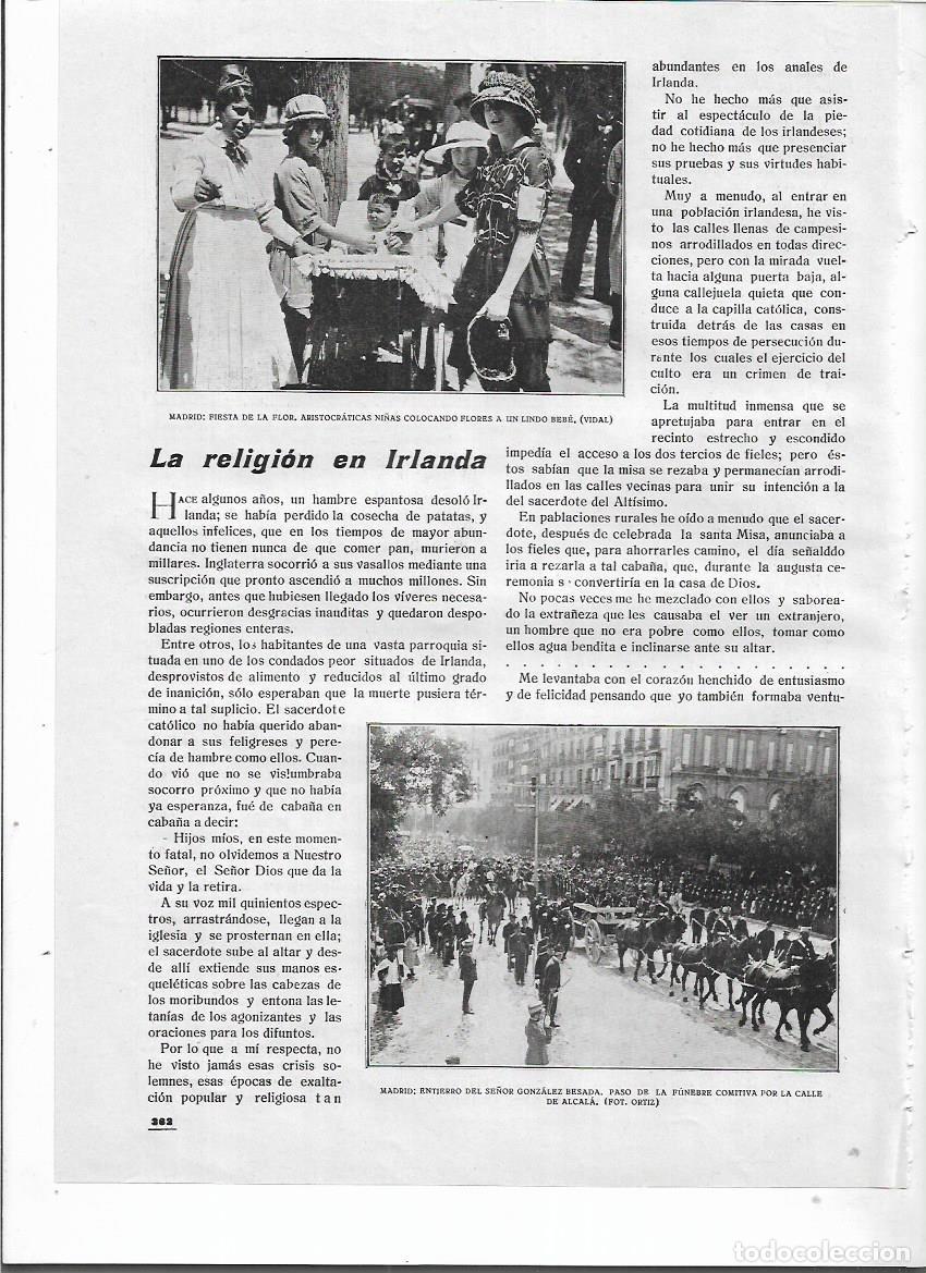 Coleccionismo: A&Ntilde;O 1919 RECORTE PRENSA MADRID MUERTE ENTIERRO GONZALEZ BESADA COMITIVA A SU PASO CALLE ALCALA