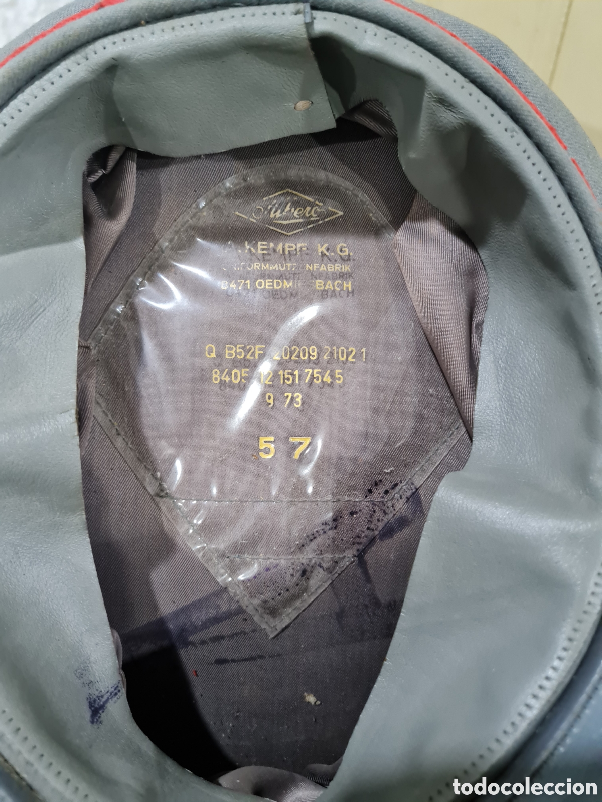 Coleccionismo: Gorro de plato de oficial Aleman - Foto 6