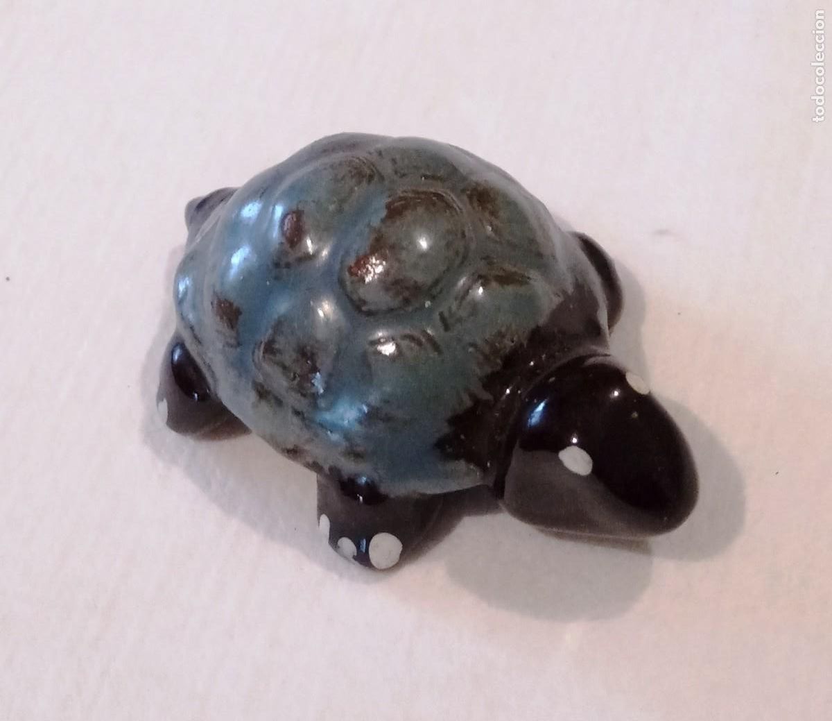 Coleccionismo: TORTUGA - PEQUE&Ntilde;A- BARRO / CERAMICA - ESMALTE COLOR ARTESANIA - VER FOTOS Y DATOS -N&ordm; 45