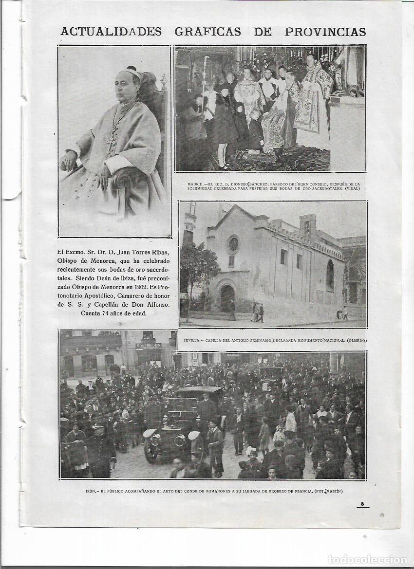 Coleccionismo: A&Ntilde;O 1919 RECORTE PRENSA IRUN GRAN RECIBIMIENTO AL CONDE DE ROMANONES A SU LLEGADA DE FRANCIA