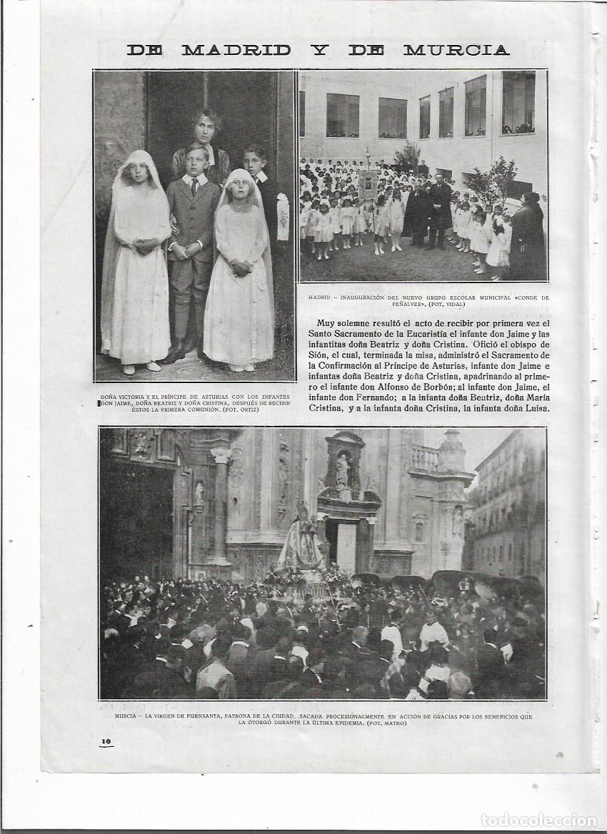 Coleccionismo: A&Ntilde;O 1919 RECORTE PRENSA MURCIA PROCESION VIRGEN DE LA FUENSANTA EN ACCION DE GRACIAS ULTIMA EPIDEMIA
