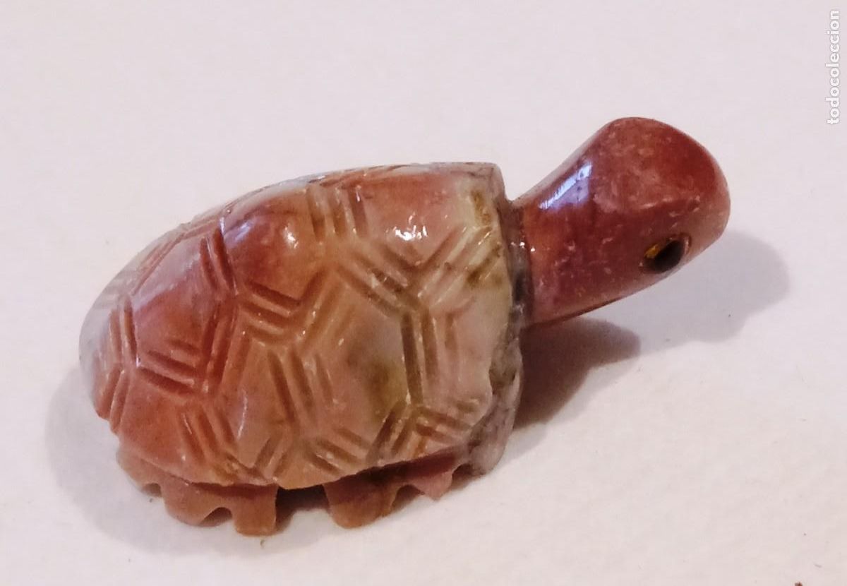Collecting: TORTUGA -MINIATURA MINI - PIEDRA / MARMOL - COLOR BEIG ROSADO - MACIZA - VER FOTOS Y DATOS - N&ordm; 196