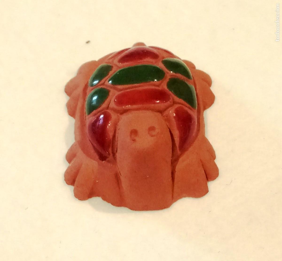 Collecting: TORTUGA -MINIATURA MINI - CERAMICA BARRO DECORADA ESMALTE COLOR - MACIZA - VER FOTOS Y DATOS - N&ordm; 65