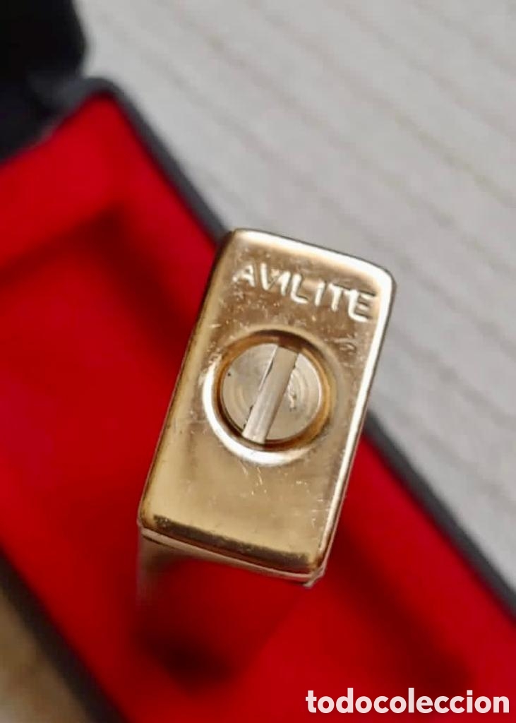Coleccionismo: Mechero dorado marca AVILITE - Foto 3