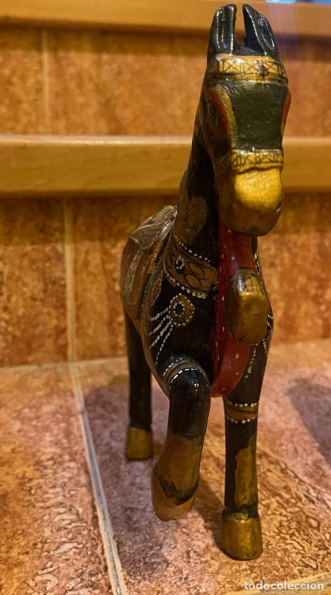 Coleccionismo: JUEGO DE 3 CABALLOS DE MADERA - Foto 7