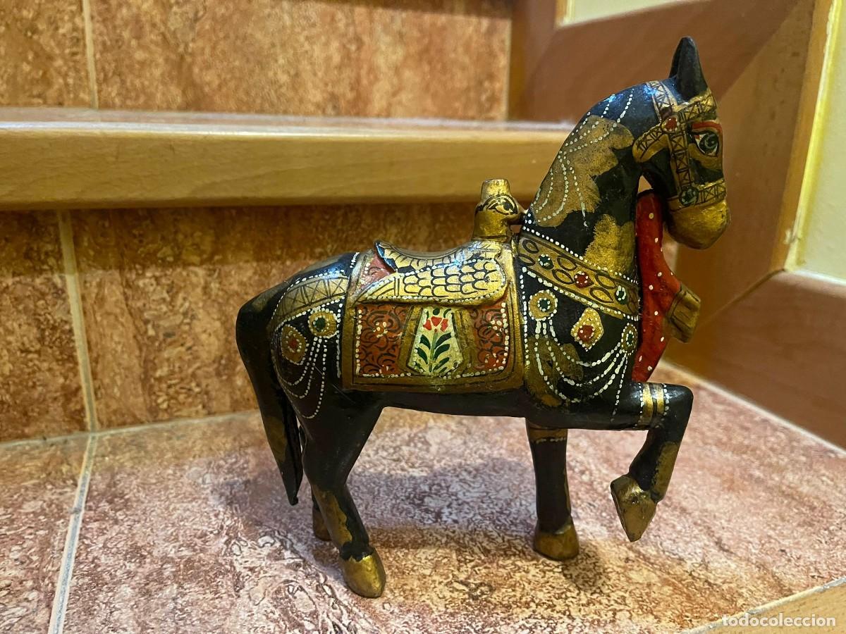 Coleccionismo: JUEGO DE 3 CABALLOS DE MADERA - Foto 11