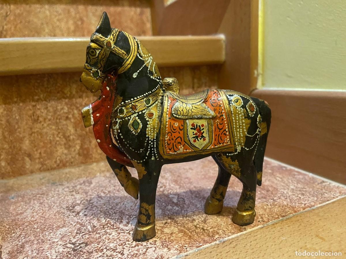 Coleccionismo: JUEGO DE 3 CABALLOS DE MADERA - Foto 14