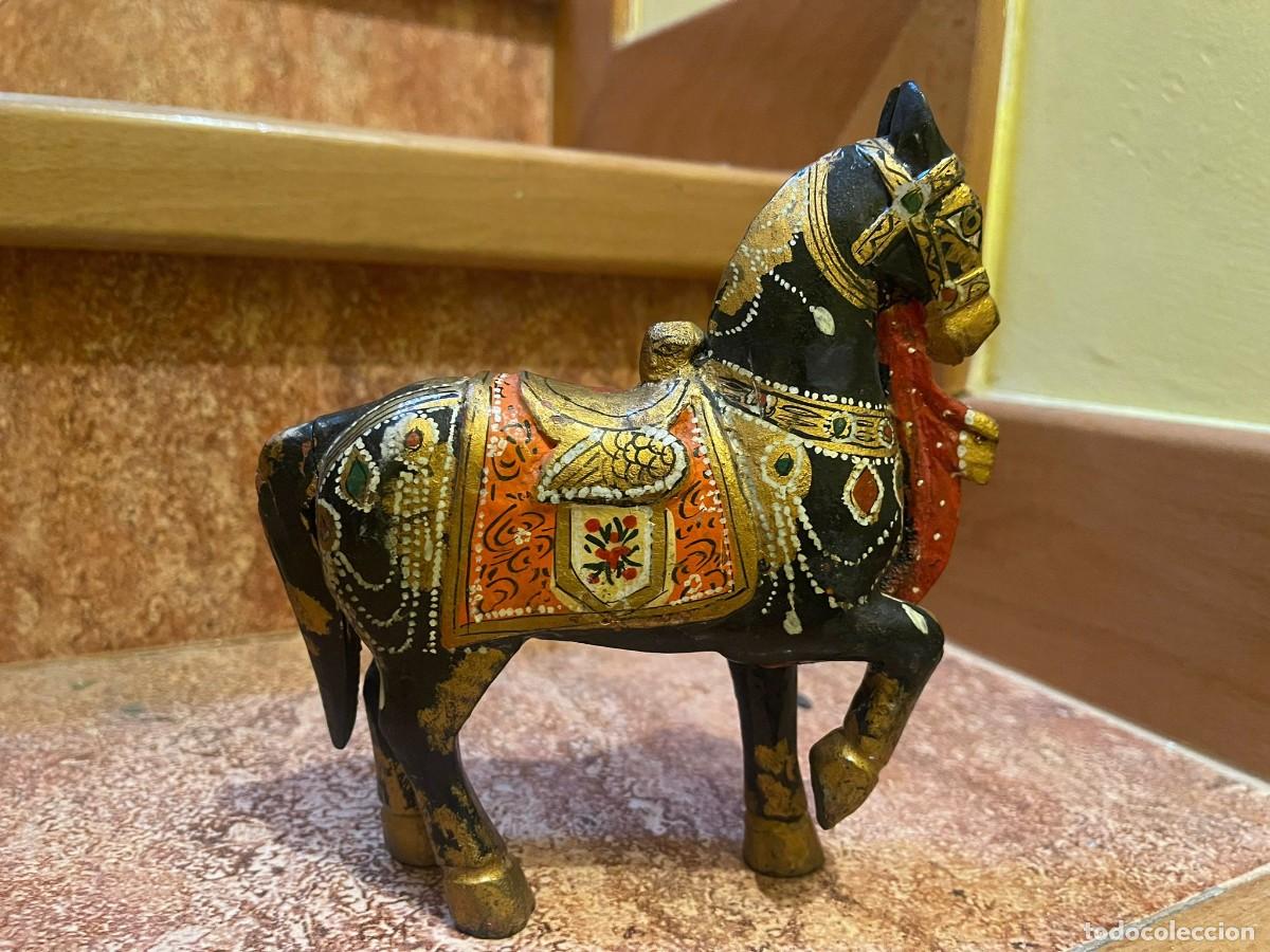 Coleccionismo: JUEGO DE 3 CABALLOS DE MADERA - Foto 16