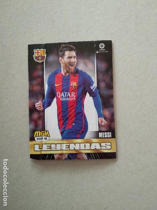Coleccionismo: CART&Oacute;N PUBLICIDAD CROMO FUTBOL MEGACRACKS LIGA PANINI MGK 17-18 MESSI BARCELONA BAR&Ccedil;A