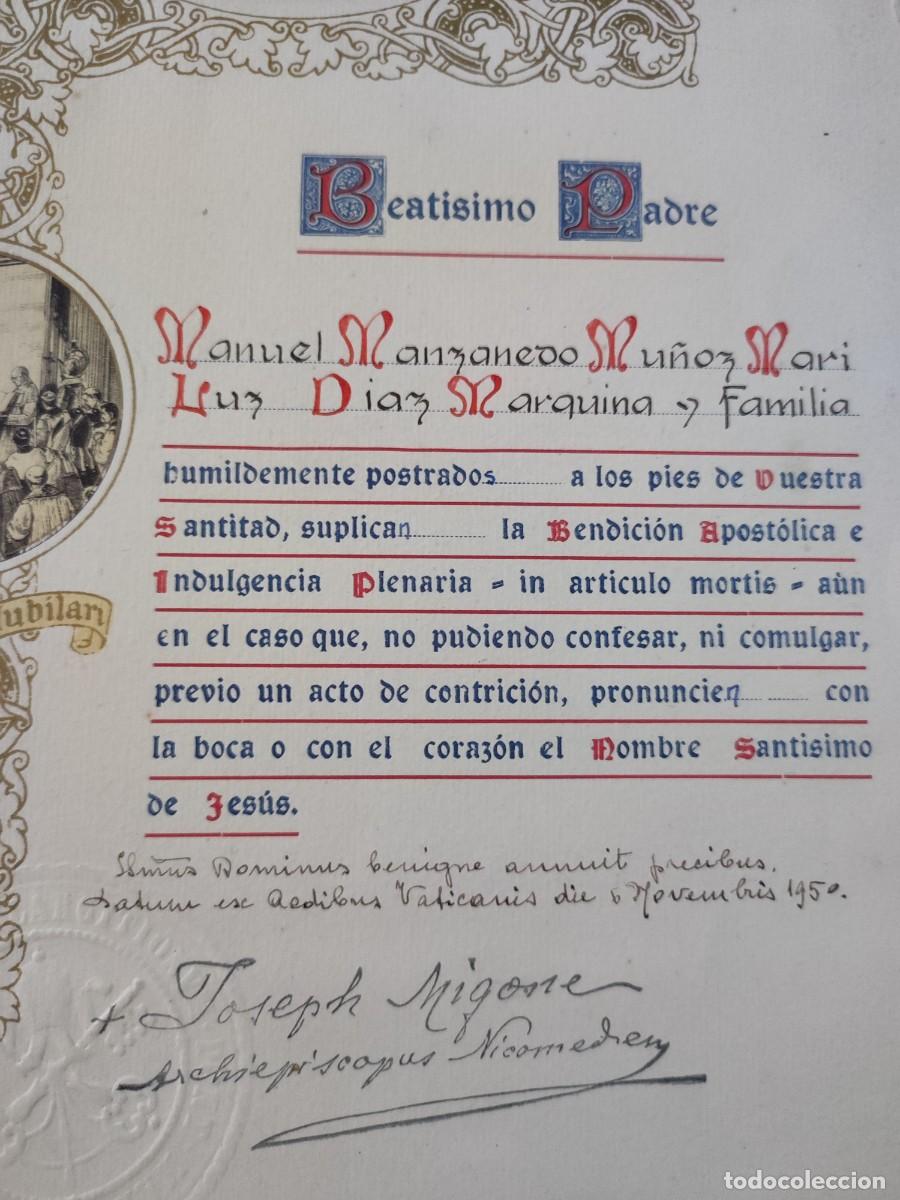 Coleccionismo: Lamina Beatisimo padre. 1950. - Foto 2
