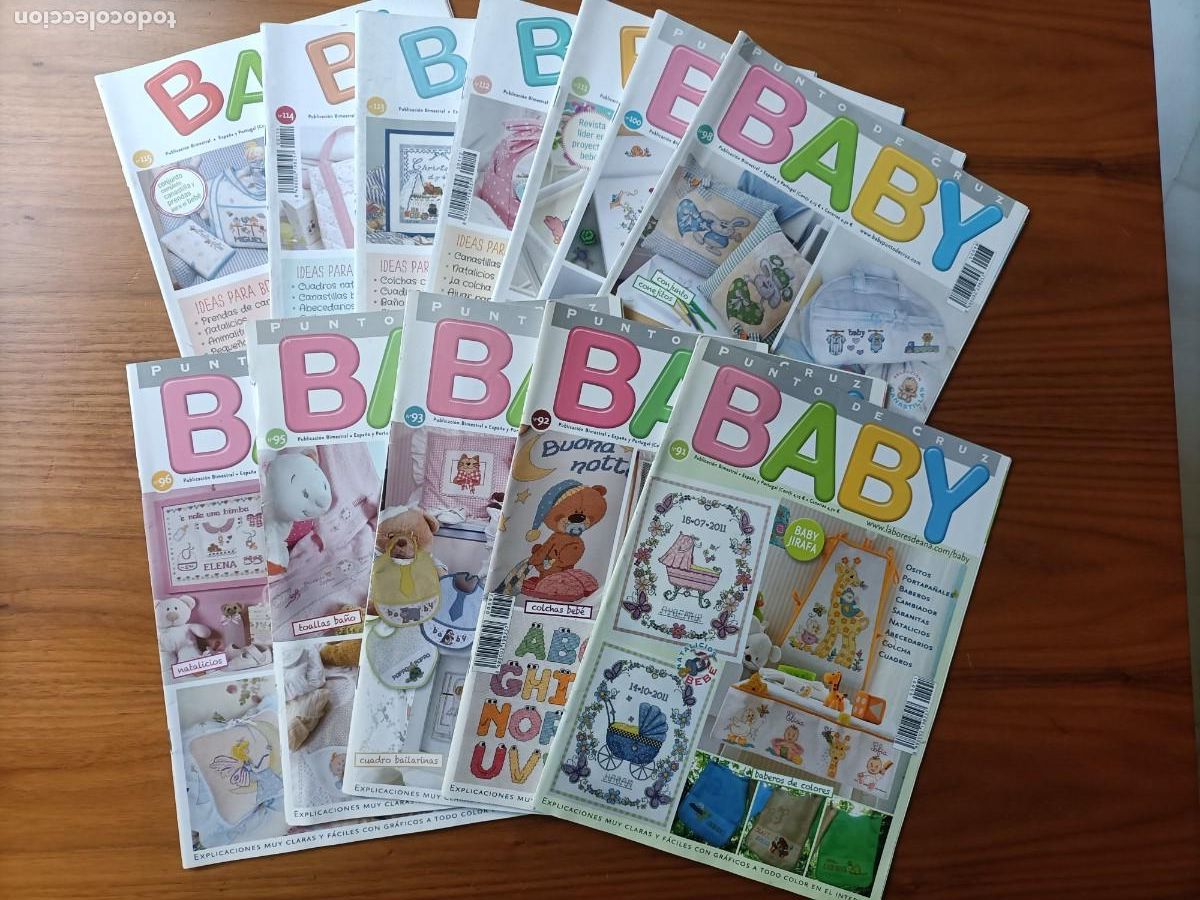Coleccionismo: REVISTA, PUNTO DE CRUZ BABY, LOTE DE 12 UNIDADES CON LOS PATRONES. VER LOS N&Uacute;MEROS.