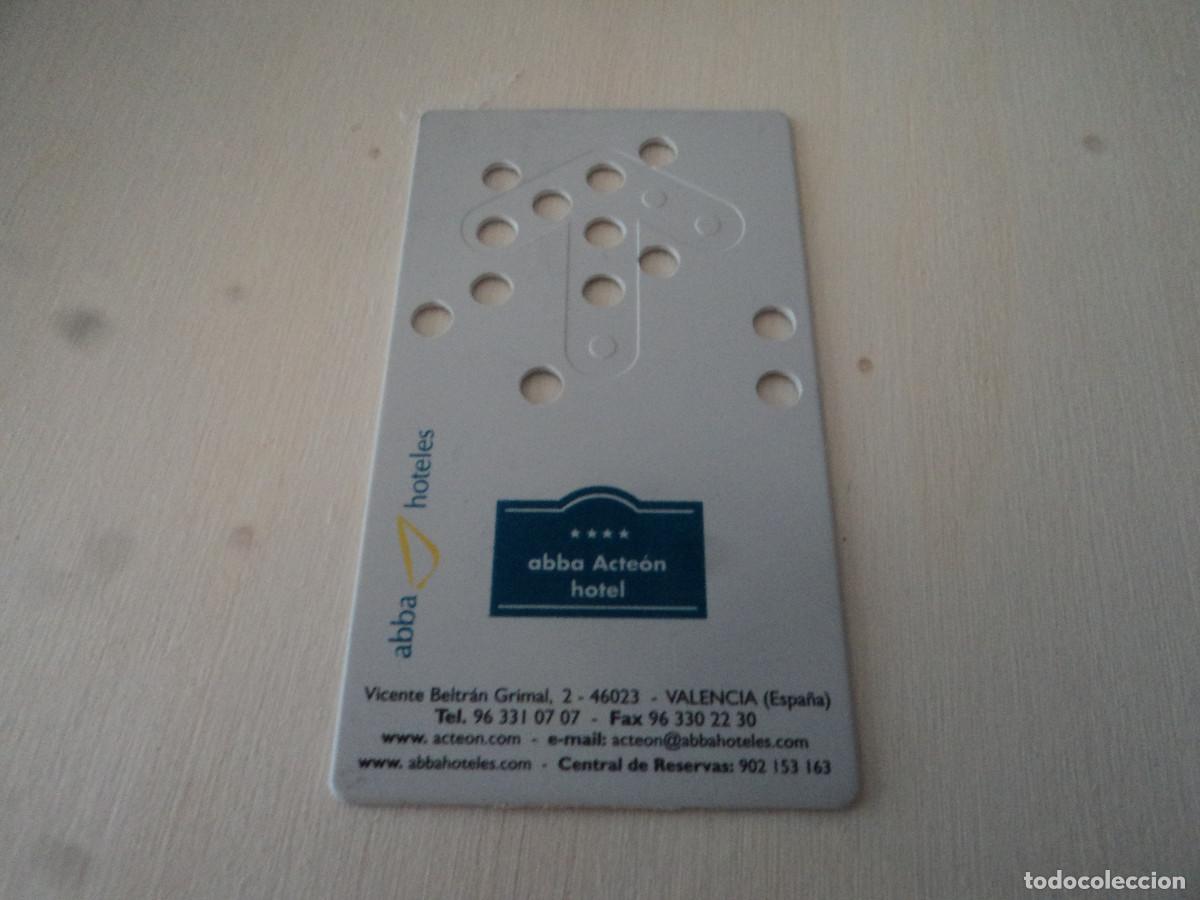 Coleccionismo: LLAVE PERFORADA PUERTA DE HOTEL ABBA ACTEON. VALENCIA