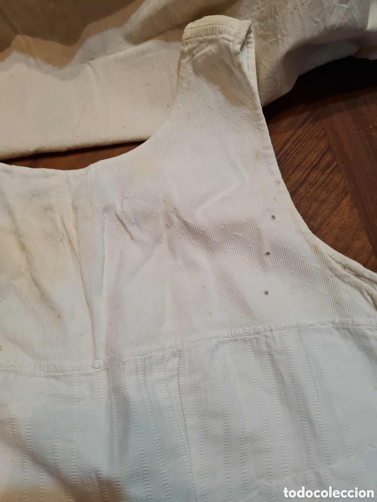 Coleccionismo: Vestido antiguo con puntillas - Foto 6