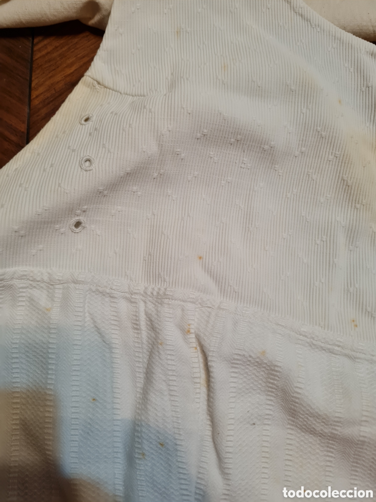 Coleccionismo: Vestido antiguo con puntillas - Foto 7