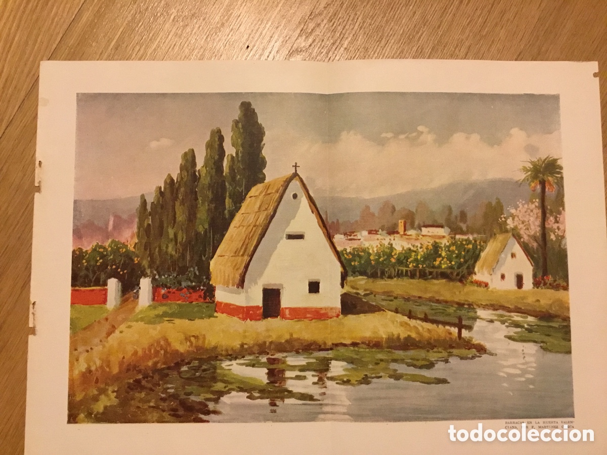 Collectionnisme: BARRACAS EN LA HUERTA DE VALENCIA POR F. MARTINEZ CHECA 1921
